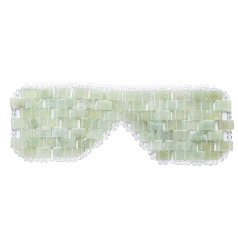 Alana Mitchell Jade Eye Mask – Weighted Eye Mask to Eliminate Wrinkles, Puffiness, & Irritation – Headache and Migraine Relief Mask - 100% Real Jade Stone Beads for Hot & Cold Anti Aging Therapy Alana Mitchell