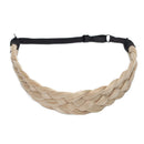 Braided Headband Hair Chunky Braided Headband Plaited Hair Band Wide Plaited Braids Elastic Stretch Braid Hairband Synthetic Hairpiece For Girls And Women (Large-five strands braided, 18/613) S-noilite