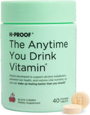 H-PROOF The Anytime You Drink Vitamin, Liver Health & Immunity Support with Electrolytes, Milk Thistle, and Vitamins B & C - 40 Chewable Tablets (20 Servings), Vegan, Black Cherry Infinity Warehouse