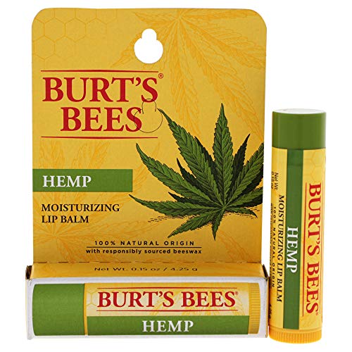 Burts Bees 100% Natural Origin Moisturizing Lip Balm, Hemp with Beeswax, 0.15 Oz Burt's Bees