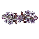 Faship Purple Crystal Flower Hair Barrette Clip Faship