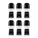 Avon Deododorant Men's Roll-on Black Suede, Anti-Whitening, Non-Staining, Quick-Drying Formula, 2.6oz/75ml. Pack of 6 Infinity Warehouse