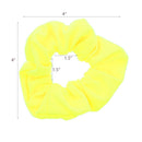 Set of 2 Solid Scrunchies (Neon Yellow) Motique Accessories