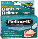 Dentemp Denture Reline Kit - Advanced Formula Reline It Denture Reliner - Denture Kit to Refit and Tighten Dentures for Both Upper & Lower Denture Dentemp