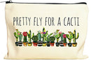 Pretty Fly For A Cacti Makeup Bag, Cactus Gift For Women, Cactus Gift, Succulent Plant Gift, Canvas Bag Moonwake Designs