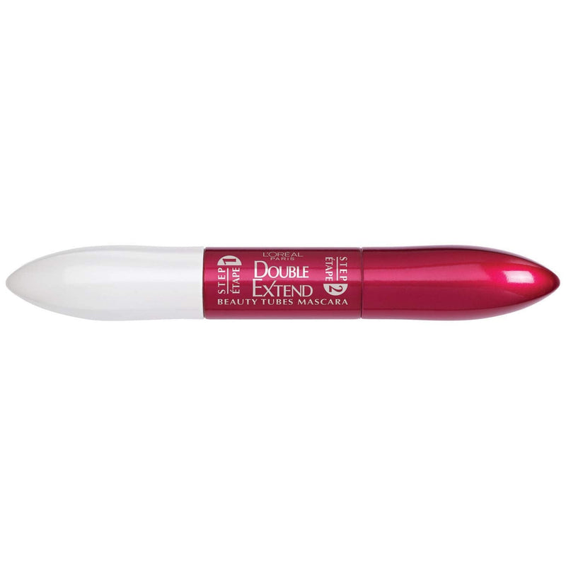 L'Oreal Paris Makeup Double Extend Beauty Tubes Lengthening 2 Step Mascara, Black, 1 Tube L'Oreal Paris