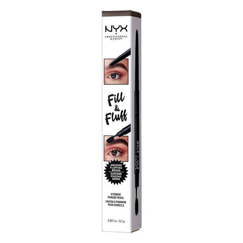 NYX PROFESSIONAL MAKEUP Fill & Fluff Eyebrow Pomade Pencil, Brunette NYX PROFESSIONAL MAKEUP Store