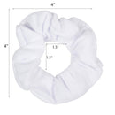 Set of 2 Solid Scrunchies (White) Motique Accessories
