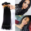 100% Unprocessed Brazilian Hair Bundles Virgin Hair Weave Straight Human Hair weft Hair Bundles Grade 7A Soft Natural Hair For African Americans Women Natural Black 12'' 100g Rich Choices