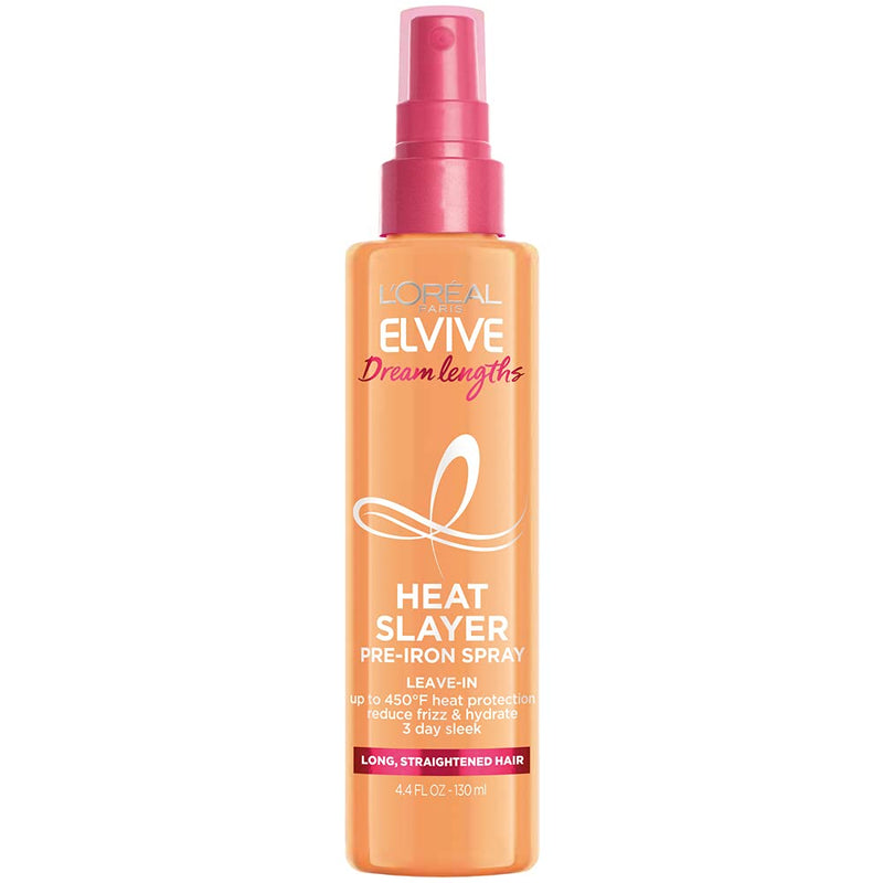 L'Oreal Paris Elvive Dream Lengths Heat Slayer Pre-Iron Spray Leave-In, 4.4 Ounce L'Oreal Paris