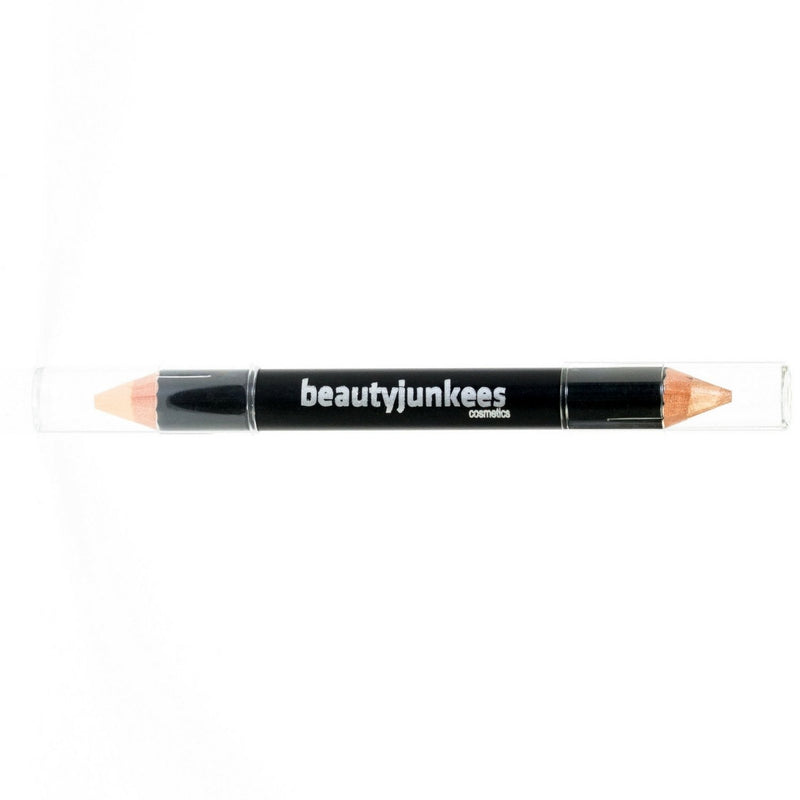 Eye Brightener Stick Highlighter - Eyebrow Concealer Duo Pencil Crayon Makeup, Creamy Matte Brow Shaper Definer, Shimmer for Highlighting Inner Corner, Gluten Paraben Cruelty Free, Warm Beige Beauty Junkees