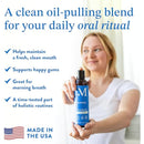 Mouthology Coconut Oil Pulling for Teeth and Gums 8oz (Made in USA), Whitening Pulling Oil Coconut Mint Mouthwash for Fresh Breath Ayurvedic Oil Pulling Mouth Gum Health Oral Care Scraper Oral Care Infinity Warehouse
