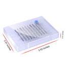 MelodySusie 10Pcs Diamond Nail Drill Bit Set, 3/32'' (2.35mm) Professional Cuticle Nail Drill Bits Kit for Acrylic Gel Nails, Efile Manicure Pedicure Shapen Remove Tools, Home Salon Use(Silver) MelodySusie