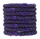 L. Erickson Grab & Go Ponytail Holders, Purple, Set of Eight - Exceptionally Secure with Gentle Hold L. Erickson