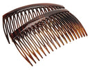 France Luxe 18 Tooth French Side Comb Pair - Tortoise France Luxe