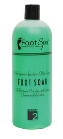 FOOTSPA – Foot Soak – Cleanses, Softens, and Refreshes - Made With Eucalyptus & Peppermint Oil – 32oz FootSpa