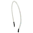 Thin Rainbow White Crystal Beads Chains Hair Crown Headband Hair Hoop Hairband Party, Unique COOLSTEELANDBEYOND