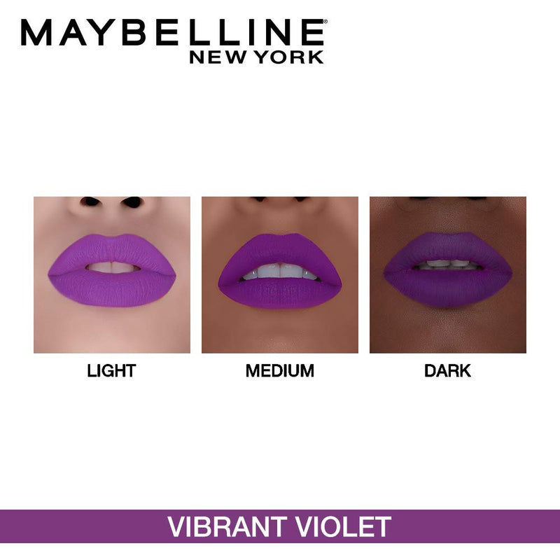 Maybelline New York Color Sensational Purple Lipstick Matte Lipstick, Vibrant Violet, 0.15 oz Maybelline New York