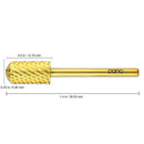 USA Pana 3/32" Safety Nail Carbide - Smooth Round Top Large Barrel Head for Electric Dremel Drill Machine - Grit Size: (4XC, 3XC, 2XC, XC, C, M, F, XF) (Extra Coarse (XC) GOLD) PANA