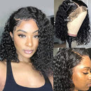 ISEE Hair 10 Inch Short Bob Wigs Deep Wave Lace Frontal Human Hair Wigs Brazilian Virgin Human Hair Wigs for Black Women Glueless Pre Plucked with Baby Hair Natural Black 150% Density ISEE
