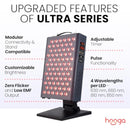 Hooga Red Light Therapy Panel Device – 630nm 660nm 810nm 850nm Red & Near Infrared Light Therapy, LED Light Therapy Lamp, 72 Quad Chip LEDs, Adjustable Brightness, Pulse Mode – ULTRA360 Infinity Warehouse
