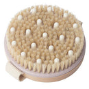 MainBasics Natural Bristle Dry Body Brush Exfoliating Body Scrubber with Massage Nodules for Dry Skin, Cellulite and Lymphatic Drainage MainBasics