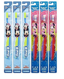 Oral-B Mickey and Minnie Mouse Kids Toothbrush, Children Ages 2-3+ Years Old, Extra Soft Bristles- Pack of 6 Oral-B