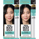 L'Oreal Paris Magic Root Rescue 10 Minute Root Hair Coloring Kit, Permanent Hair Color with Quick Precision Applicator, 100% Gray Coverage, 2 Black, 2 count L'Oreal Paris