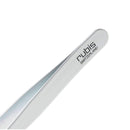 Rubis Classic Techno Stainless Steel Tweezers for Precise Eyebrows and Hair Removal, Slanted Polymer Tips, Made in Switzerland, White Rubis