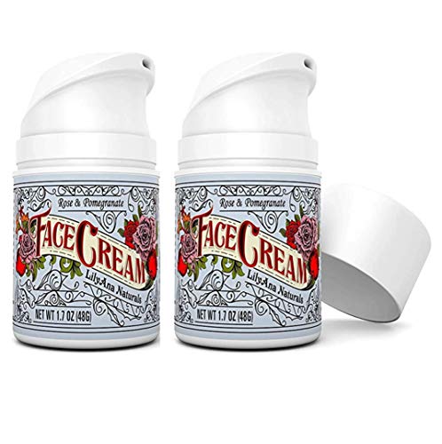 Face Cream Moisturizer for Women - Anti-Aging Wrinkle Cream for Face, Face Moisturizer For Dry Skin, Dark Spot Brightening, Rose and Pomegranate Extracts - 1.7oz - 2 Pack LilyAna Naturals Store