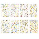 8 Sheets Easter Nail Stickers, Bunny Egg Chicken Nail Art Sticker False Nail Design Self-Adhesive Nail Decals Manicure Nail Tip Decoration Conpru