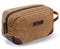 emissary Men's Toiletry Bag Leather and Canvas Travel Toiletry Bag Dopp Kit for Men Shaving Bag for Travel Accessories (Brown) emissary
