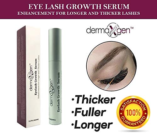 Dermaxgen Eyelash Growth Serum- Pure Organic - Enhancement For Longer, Fuller & Thicker Lashes and Eyebrows 3.5ML / FL OZ. DERMAXGEN