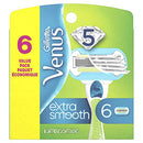 Gillette Venus Extra Smooth Womens Razor Blade Refills, 6 Count, Designed for a Close, Smooth Shave, light blue Gillette Venus