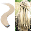 Tape in Hair Extensions Human Hair Grade 6A 16-22inch Double Side Tape Seamless Skin Weft Natural Hair Extensions Long Straight Silky 14" / 14 inch 40g
