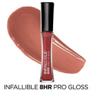 L’Oreal Paris Makeup Infallible 8 Hour Lip Gloss, Comfortable & Hydrating Formula, Suede, 0.5 fl.oz. L'Oreal Paris