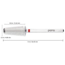 PANA Nail Carbide Volcano Bit - Two Way Rotate use for Both Left and Right Handed - Fast remove Acrylic or Hard Gel - 3/32" Shank - Manicure, Nail Art, Drill Machine (Fine, Silver) PANA