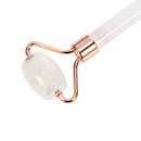 White Face Roller – Skin Care Tool Made of Clear Quartz – Facial Skin Care Products for Improved Circulation – Face Massager Compatible with All Skin Types – For a Fresh and Firm Looking Skin C CRYSTAL LEMON