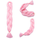 24 Inch Ombre Jumbo Braiding Hair Extensions Jumbo Braid Hair Ombre Long Jumbo Braids For Box Twist Braid Crochet Hair High Temperature Fiber 3 Tone Colored (5 Bundles, Pink) S-noilite Store