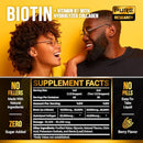 Liquid Biotin & Collagen Hair Growth Drops 60,000mcg - Biotin and Liquid Collagen Supplement for Men & Women - Glowing Skin Support, Healthy Hair & Nail Growth - 2oz Infinity Warehouse