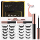 Magnetic Eyelashes, Magnetic Eyelashes Kit Magnetic Eyeliner 3D and 5D different Lengths&Densities Magnetic Eyelashes Magnetic Lashliner For Use with Magnetic False Lashes Natural Look-No Glue Needed (10-Pairs) Latorice