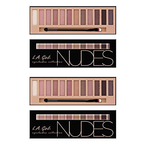 L.A. Girl Beauty Brick Eyeshadow, Nudes, 0.42 Ounce - 2 Pack L.A. Girl