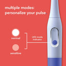 hum by Colgate Smart Battery Toothbrush Kit, Sonic Toothbrush Handle with 2 Refill Heads and Travel Case, Blue, Amazon exclusive Colgate