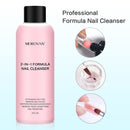 Morovan 2 in 1 Formula(Poly Nail Extension Gel Slip Solution+Professional Nail Cleanser) 8oz Nail Polish Remover 240ml Lint-free Liquid Slip Solution Morovan Store