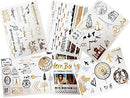 Modern Boho 5 Sheets Metallic Tattoos, Gold/Silver Flash, Wanderlust Collection Modern Boho