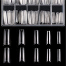 Beetles Acrylic Nail Tips - Fake Nails Half Cover Clear French Artificial False Nails with Case for Acrylic Nail/Dip Powder Nails/Poly Nail Extension Gel Nail Art DIY Home beetles Gel Polish