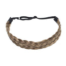 Braided Hair band Plaited Headband Elastic Stretch Wide Plaited Braids Braided Headband Synthetic Hairpiece Chunky Braided Headband Trendy Girls Women (Medium-five strands braided, 9/24) S-noilite