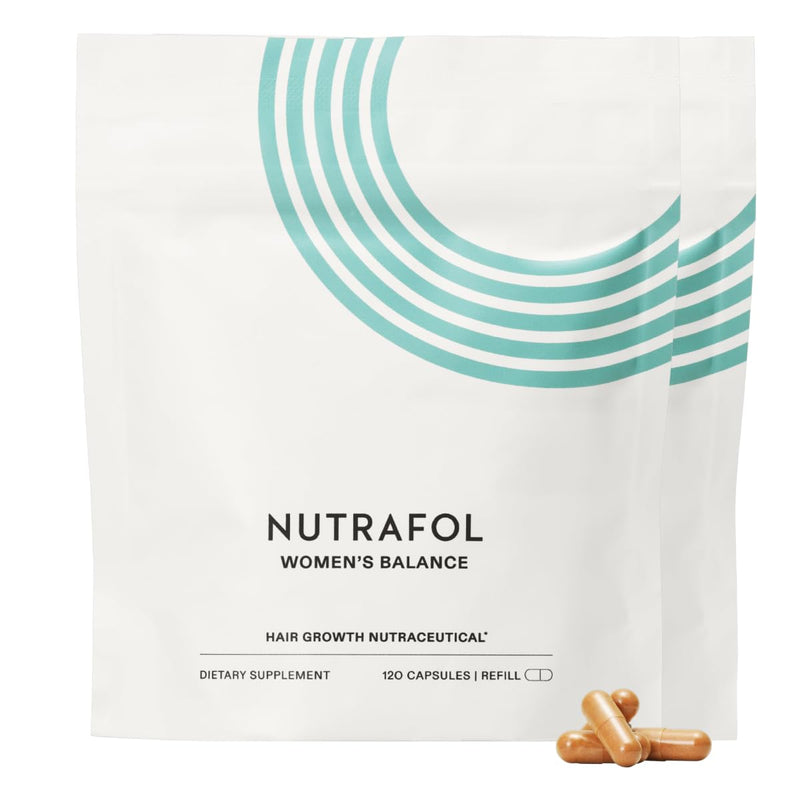 Nutrafol Women's Balance Hair Growth Supplements, for Ages 45+, Clinically Proven for Visibly Thicker Hair and Scalp Coverage, Dermatologist Recommended - 2 Month Supply, 2 Refill Pouches Infinity Warehouse