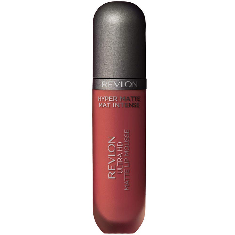 REVLON Ultra HD Lip Mousse Hyper Matte, Longwearing Creamy Liquid Lipstick in Plum / Berry, Spice (825), 0.2 oz REVLON