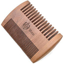 Murai by Giorgio GIOWC Wooden Beard Combs for Men - Dual Action Fine & Wide Tooth Wood Comb, Perfect for Use with Balms and Oils, Pocket Comb for Beards - Cherrywood Beard & Moustache Comb GIORGIO